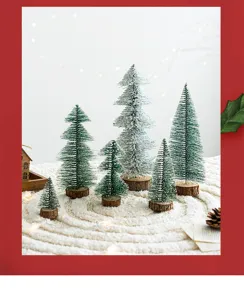 Mini albero di natale set di decorazioni da tavola accessori da esposizione per feste