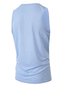 Herren hellblau atmungsaktiv sportlich Tanktop einfarbig Freizeit Sportbekleidung Oberteil