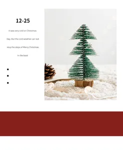Mini albero di Natale decorazione da tavola con base in legno display per feste