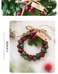 Christmas decorative bell wreath pendant for home holiday atmosphere tree and window display decor