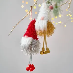 Süße Weihnachtsgnom Hängeornamente Plüschpuppe Baum Dekorationen Set für festliche Party.