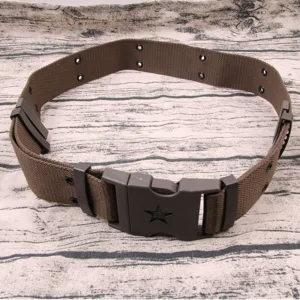Ceinture de toile tactique d'entraînement militaire avec boucle en plastique pour le plein air.