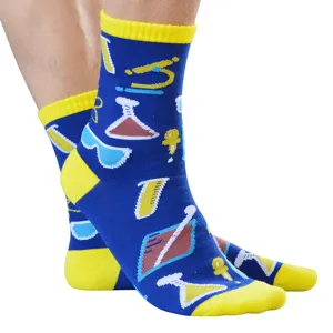 Chaussettes en coton a motif scientifique pour hommes et femmes, chaussettes de loisir.