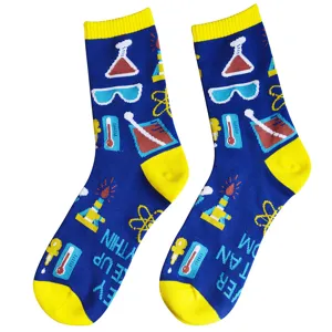 Chaussettes de loisirs en coton pour hommes et femmes avec motif scientifique amusant.