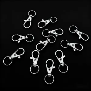 Swivel Lobster Claw Clasp Metal Alloy Keychains Hardware DIY Jewelry Making Accessories Electroplated Finish