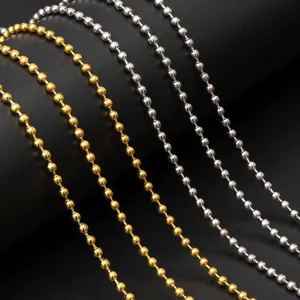 Legering Kogelketting Ketting DIY Sieraden Accessoires Goud En Zilver Trui Ketting Kralen Ketting Voor Ambacht