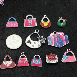 DIY legering druppel olie tas hanger set, schattig mini handtas ontwerp voor telefoonketting.