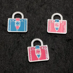 Metalige druppel olie handtas hangers DIY sieraden accessoires schattige mini tas bedels ketting