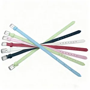 Bracelets de montre colorés en cuir PU 8mm avec boucle en acier carré pour les accessoires.