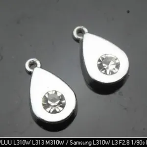 DIY Alliage Pendentif Goutte d'Eau Simple Strass Charme Collier Queue Pendentif Bijoux Fabrication Accessoires Artisanat Composant