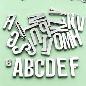 30mm silver metal alphabet slider charms for DIY bracelet necklace crafting accessories.