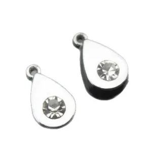 Pendentif goutte DIY accessoire de bijouterie simple cristal larme métal collier pendentif