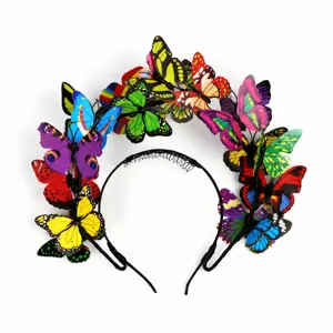 Colorful 3D butterfly headband hair hoop for party wedding festival hair accessories