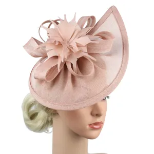 Vintage Fascinator Hat For Women Satin Mesh Feather Headband Retro Kentucky Derby Bridal Headwear For Wedding Party Tea Party Hair Accessory
