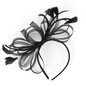 Γυναικείο Fascinator Καπέλο Δίχτυ Φιόγκος Φτερό Κλιπ Μαλλιών για Γάμο Πάρτι Κοκτέιλ Στέκα Νυφικά Αξεσουάρ Μαλλιών