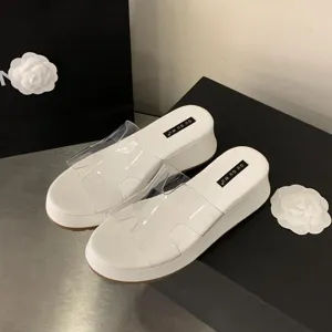 Women wedge platform transparent slide sandals fashionable casual summer outdoor beach shoes