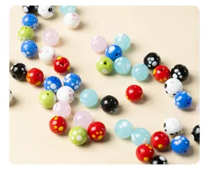 Bunte Katzenpfote Glasperlen für DIY handgemachte Armbänder, Halsketten und Ohrringe Schmuck.