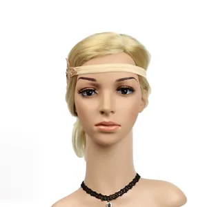 1920s Vintage Style Flapper Crystal Feather Headband Hair Band for Women Party