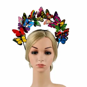 Colorful butterfly headband for women girls party wedding festival hair accessories photo prop
