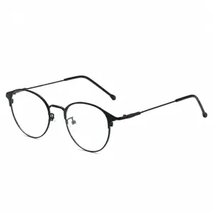 Retro Round Metal Eyeglass Frame For Women Men Anti Blue Light Photochromic Optical Glasses Minimalist Clear Lens Glasses Frame