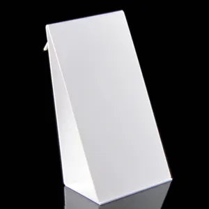 White acrylic jewelry display stand triangular necklace holder showcase for retail stores and displays.