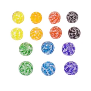 Bunte gedrehte Glasperlen für DIY Armband Schmuckherstellung, lose Perlen Zubehör Großhandel.