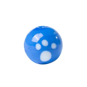 Handgefertigte blaue Katzenpfote Glasperle mit gerader Bohrung fuer DIY Schmuckherstellung