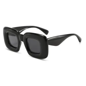 Nuevas Gafas de Sol Cuadradas Infladas de Burbujas Y2K Marco de PC Protección UV400 Gafas Divertidas de Marco Grueso para Show Street Style Unisex