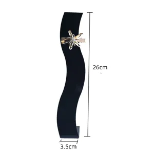 Acrylic S-shaped hairpin display stand black jewelry holder retail counter organizer tool