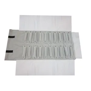 Sac de rangement gris portable pour bijoux avec boutons-pression et accessoires voyage