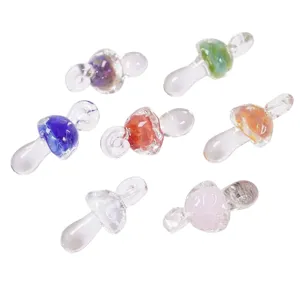Colorful glass mushroom pendants lampwork DIY handmade charm beaded accessories for jewelry making