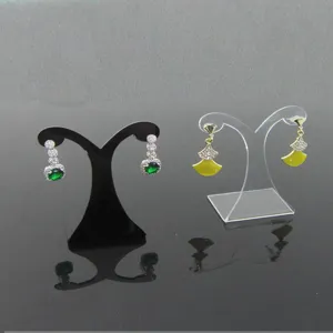 Clear Acrylic Earring Display Stand Transparent Black Jewelry Organizer Holder Stand For Ear Studs Earrings Home Office Photography