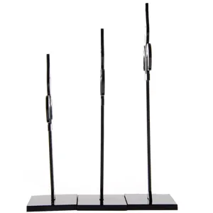 Black acrylic earring display stand set, perfect for jewelry photography and retail showcase.