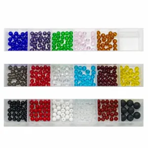 DIY jewelry making glass round beads set with plastic storage organizer box multi colors available