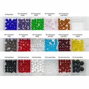 Colorful Glass Round Beads Loose Beads For Jewelry Making DIY Bracelets And Necklaces Craft Accessories