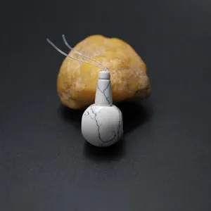 Natural Turquoise Gourd Pendant DIY Beading Accessories Prayer Mala Beads Jewelry Findings Craft Component