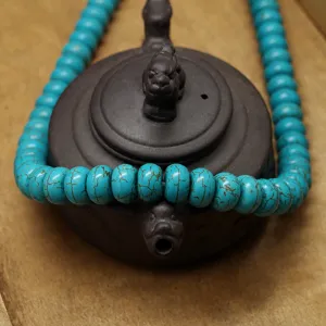 Synthetic turquoise abacus beads spacer beads for DIY handmade bracelet jewelry craft.