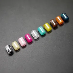 Colorful acrylic barrel beads large hole DIY bracelet accessories 10 assorted colors