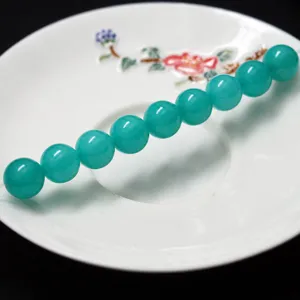 Cuentas Redondas de Amazonita Natural Cuentas Sueltas de Piedra Preciosa Verde Para Fabricación de Joyas DIY