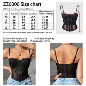 Lace sheer corset detail view, bustier top with fishbone structure, slim fit style.
