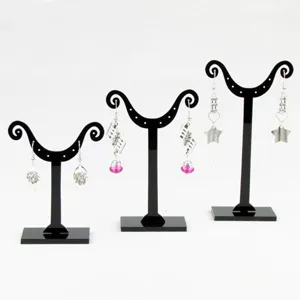 Présentoir de Boucles d'Oreilles en Acrylique en Forme de Corne Porte-Bijoux Organisateur pour Clous Vitrine Maison