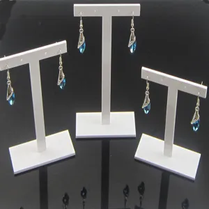 Présentoir à Boucles d'Oreilles en Acrylique en Forme de T Support de Bijoux Organisateur Étagère pour Boucles d'Oreilles Clous Rangement