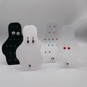 Présentoir de Boucles d'Oreilles en Acrylique Organisateur de Bijoux Transparent pour Clous Accessoires de Photographie
