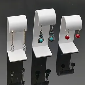 Acryl Ohrring Display Ständer Transparent Weiß Schwarz Schmuck Halteregal Für Einzelhandel Vitrine Foto Requisiten
