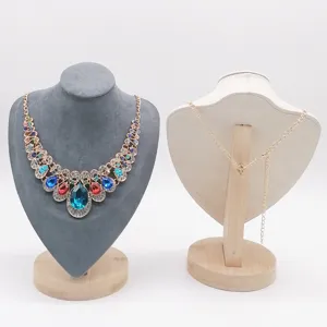 Jewelry display stand necklace bust holder set for retail store showcase and photography props.