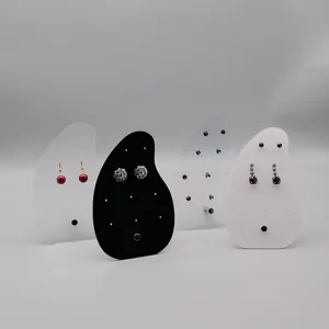 Présentoir Créatif Transparent Irrégulier en Acrylique pour Boucles d'Oreilles Clous Vitrine de Photographie de Bijoux Organisateur de Bureau
