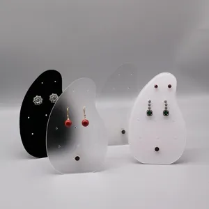 Détails support de présentation boucles d'oreilles acrylique, accessoire photo bijoux.