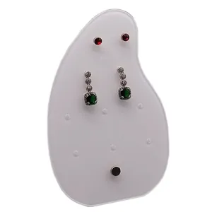 Support de présentation de boucles d'oreilles en acrylique transparent asymétrique bijou.