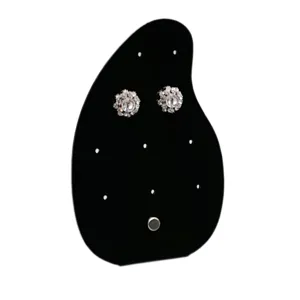 Vue détaillée du présentoir de boucles d'oreilles en acrylique, forme irrégulière pour bijoux.