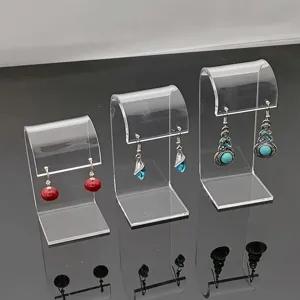 Acryl Ohrring Display Ständer transparente Schmuck Organizer Vitrine Fotografie Requisiten